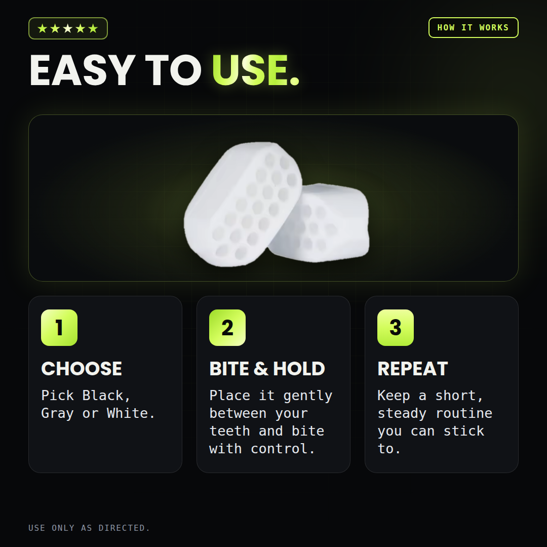 Easy to Use: choose a color, bite and hold with control, then repeat
